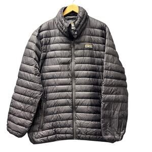 Cooks Outfitters Down Puffer Jacket Black Nylon Full Zip Mens 2XL Packable